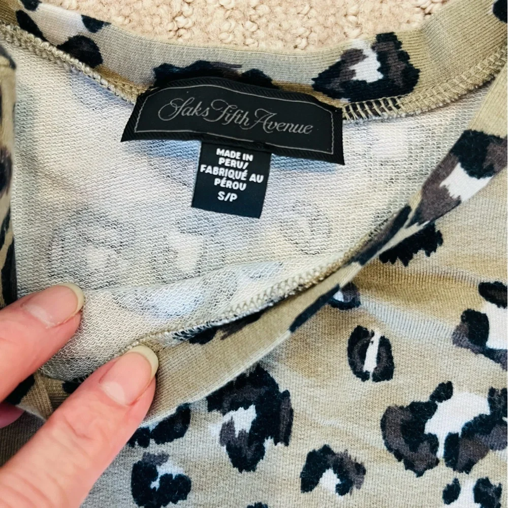 Saks Fifth Avenue Leopard Print Pajama Set